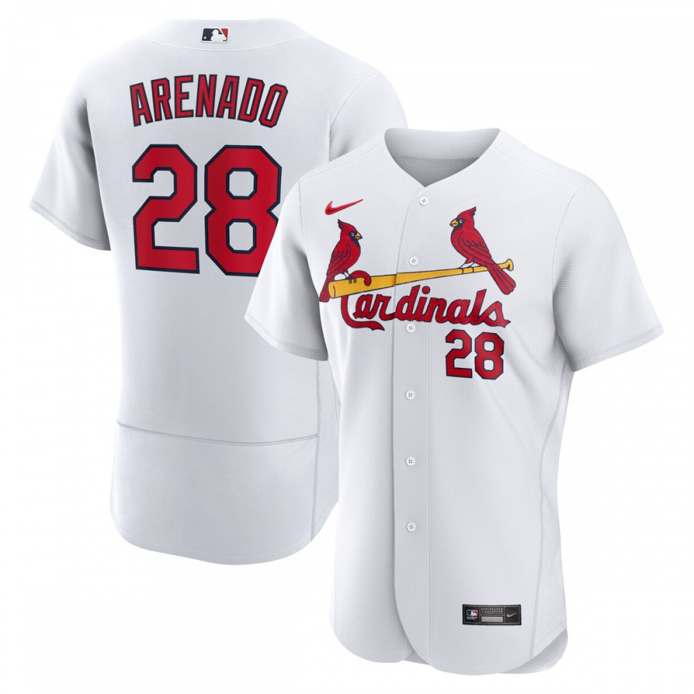 Nolan Arenado St. Louis Cardinals Home Authentic Player Jersey - White-Pro Kit Vault | Brand New 26/27 Sports Jerseys